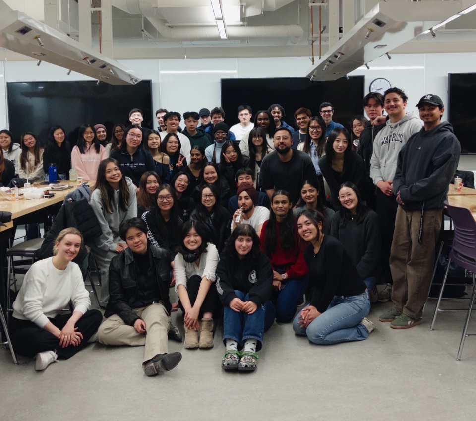 A large group photo of the Waterloo UX club